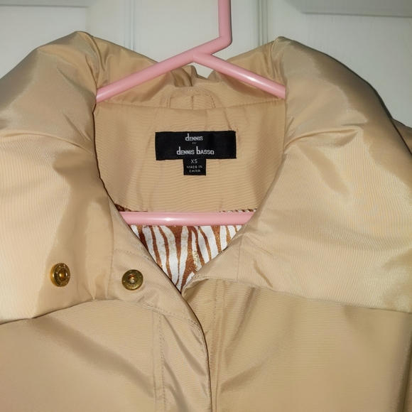 Dennis Basso rain coat with gold sheen size XS - Picture 6 of 13